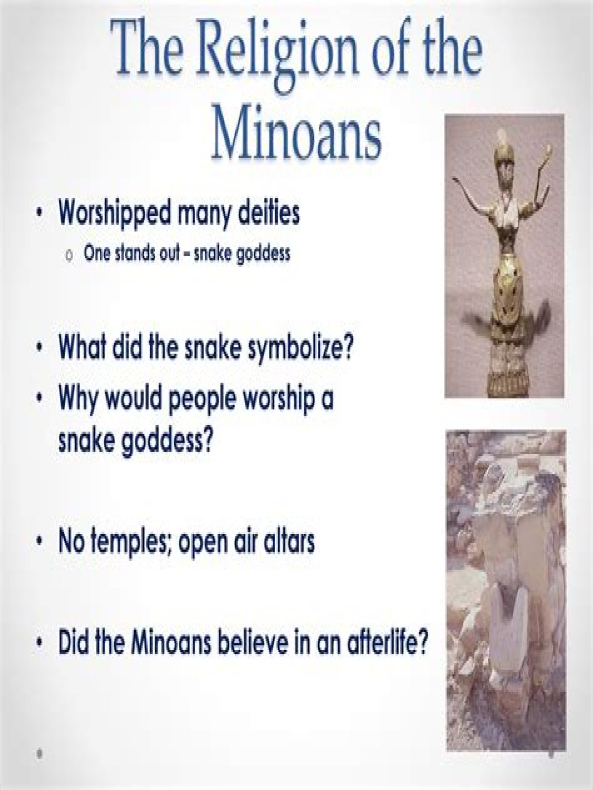 Did the Minoans worship one God