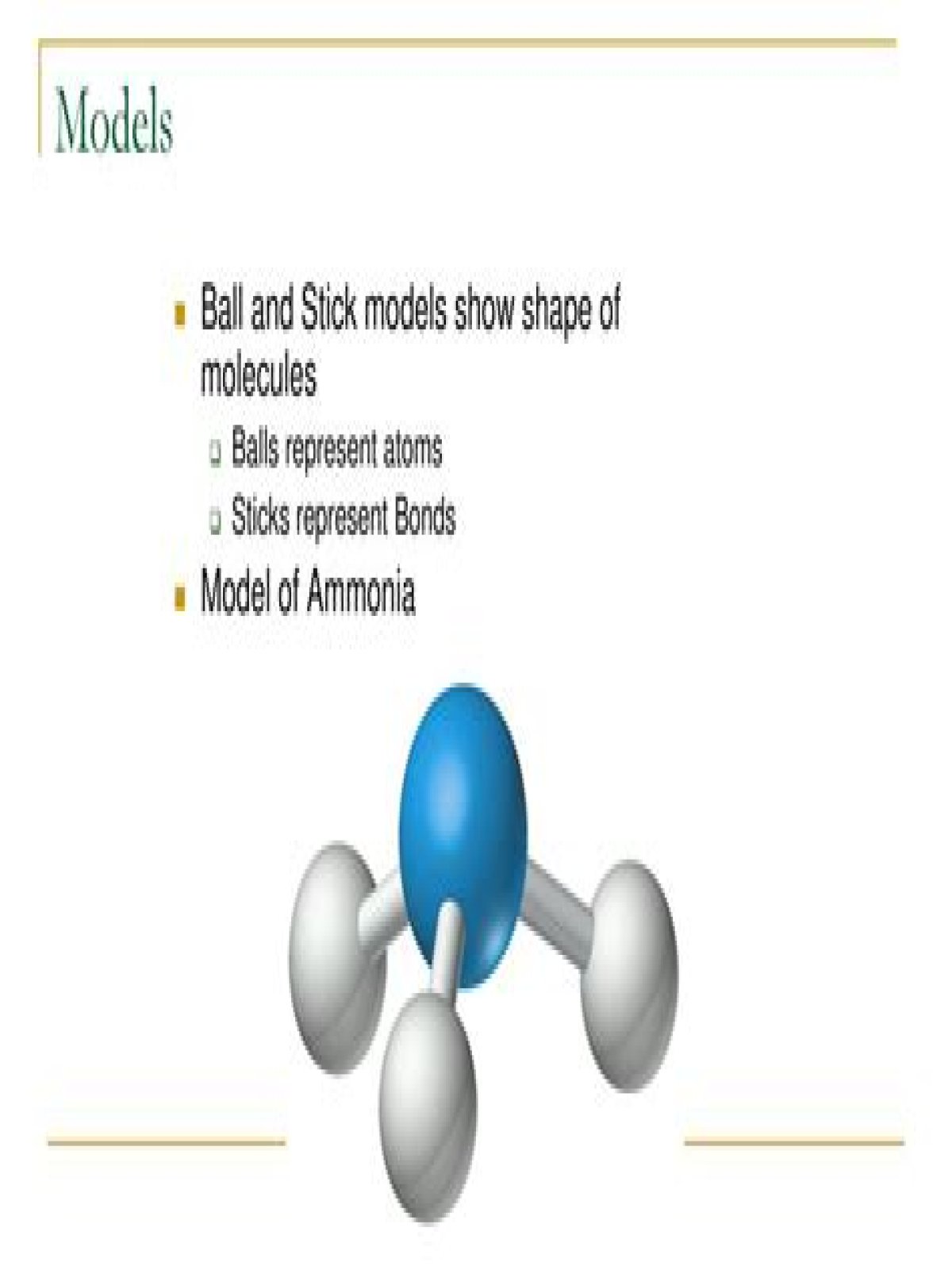 What are ball and stick models why are they useful