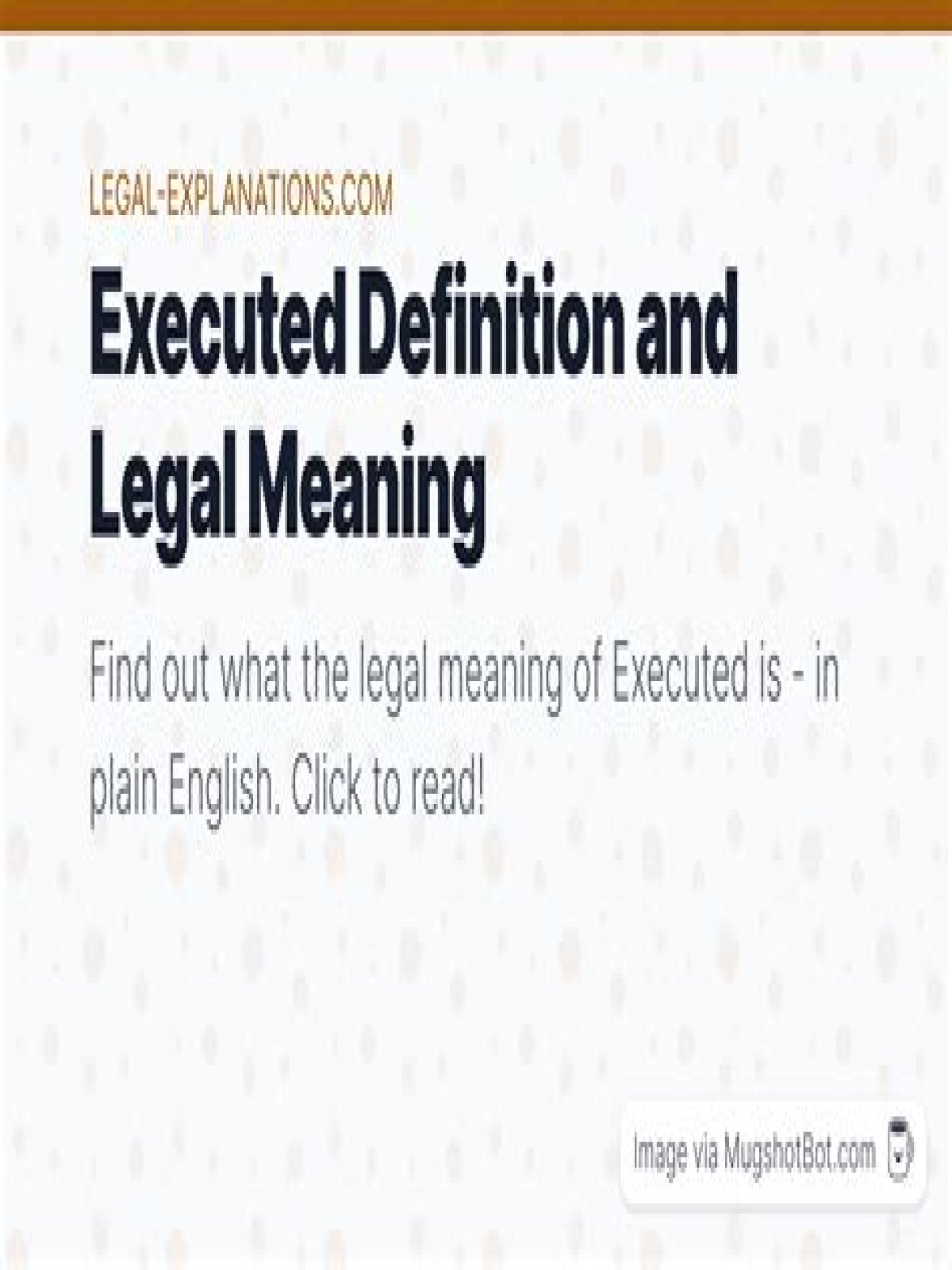 What does executory mean in law
