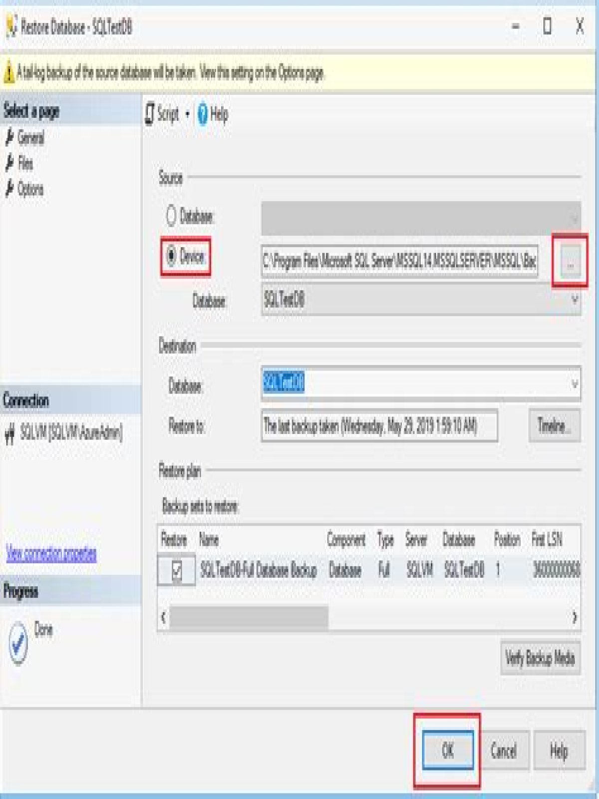 What is database restore in SQL Server
