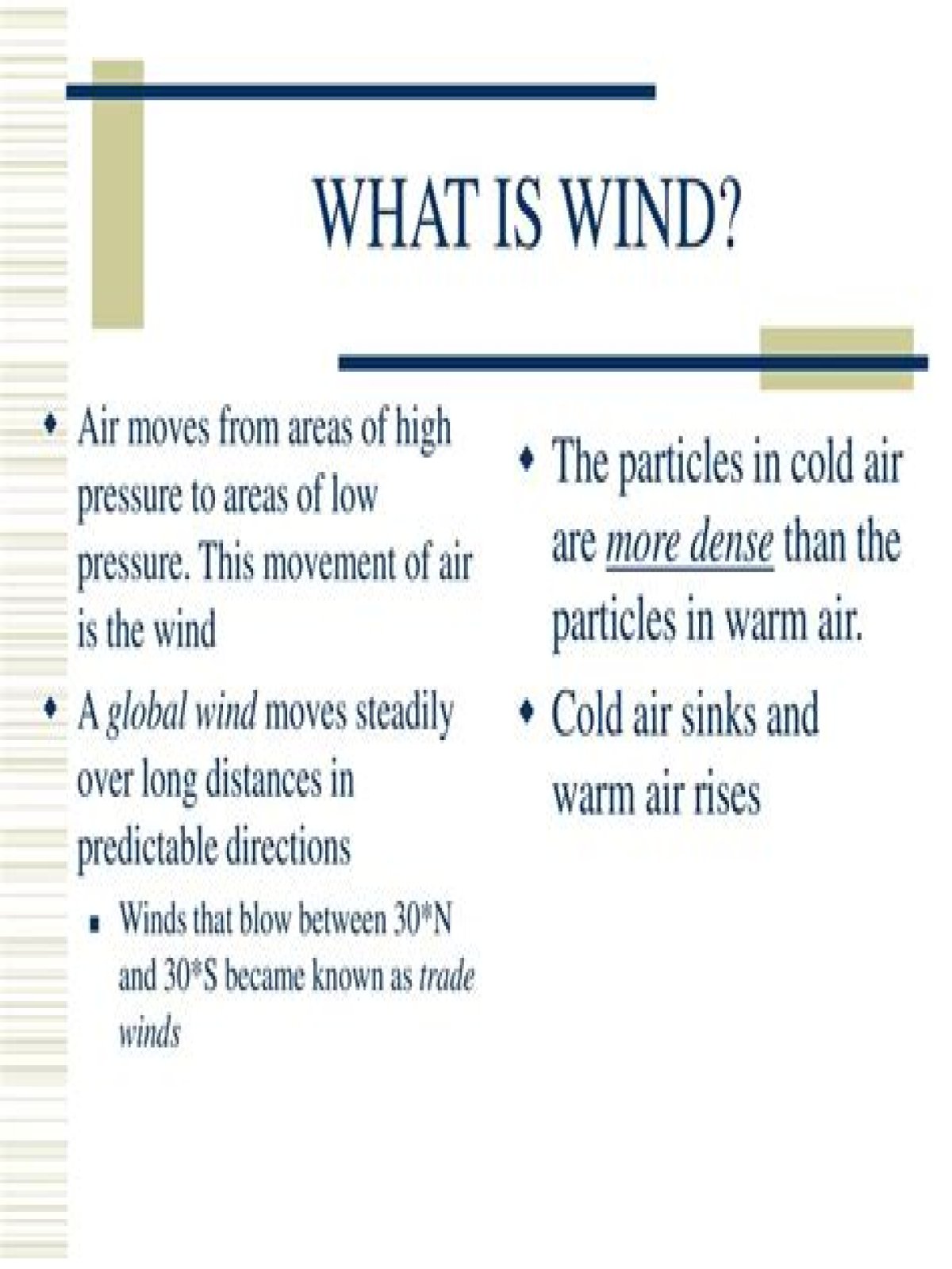 What is the purpose of the wind