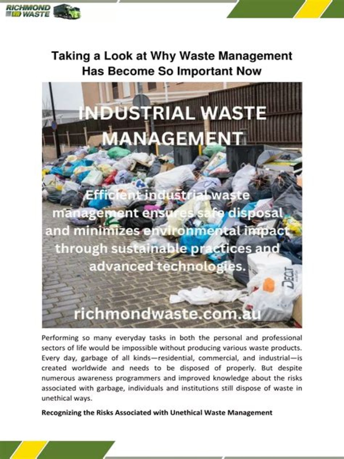 What will waste management not take